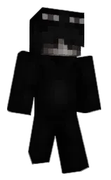 black and cod gray Minecraft skin — Classic model — first worn by r444ge