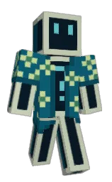 SS1's Minecraft skin wearing the Twisted cape