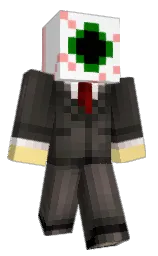 curious blue and white Minecraft skin — Classic model — first worn by Azonojoy