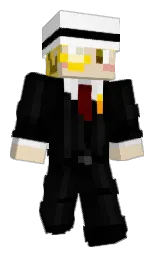 black and raffia Minecraft skin — Classic model — first worn by DonutDuke