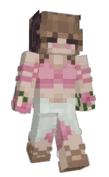 bone and puce Minecraft skin — Slim model — first worn by TikiiVikii