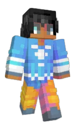 cornflower blue and picton blue Minecraft skin — Classic model