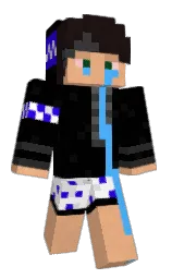 black and tacao Minecraft skin — Classic model — first worn by Gauch0