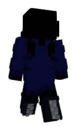 black and black pearl Minecraft skin — Slim model — first worn by WardenAnimations