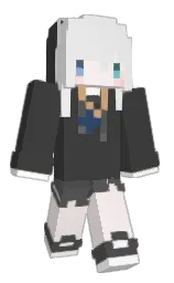 Hinata_25's Minecraft skin wearing the Purple Heart cape