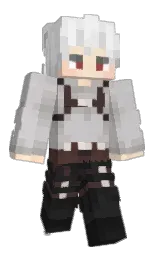 silver and seashell Minecraft skin — Slim model — first worn by Shakydo