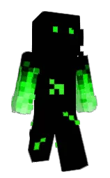 black and mint green Minecraft skin — Classic model