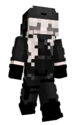 KuroshiOwO's Minecraft skin wearing the Purple Heart cape