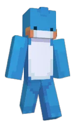 curious blue and boston blue Minecraft skin — Classic model — first worn by rocy1