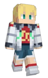 light apricot and aqua haze Minecraft skin — Classic model — first worn by Kimmidoll