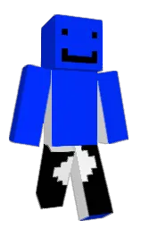 blue and white Minecraft skin — Slim model