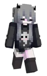 silver chalice and ship gray Minecraft skin — Slim model — first worn by Bocchi_Chan