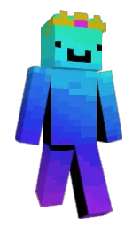 royal blue and turquoise Minecraft skin — Classic model
