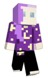 vivid violet and black Minecraft skin — Classic model