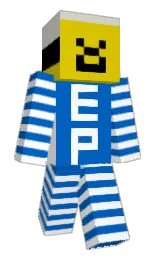 science blue and white Minecraft skin — Classic model