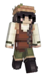 thunder and antique brass Minecraft skin — Classic model — first worn by FlimsyLeaf