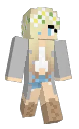 silver and light apricot Minecraft skin — Classic model