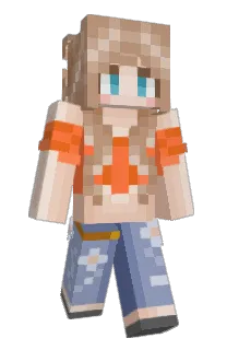 Front of BelleRosee's skin