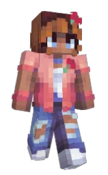 black and sea pink Minecraft skin — Slim model