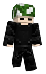 black and cod gray Minecraft skin — Classic model — first worn by ttincho