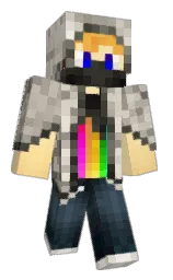 cape honey and cod gray Minecraft skin — Classic model — first worn by FISHDOWNTOILET