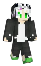 white and heavy metal Minecraft skin — Classic model — first worn by LowRay08