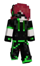 black and cod gray Minecraft skin — Slim model — first worn by Kseall_