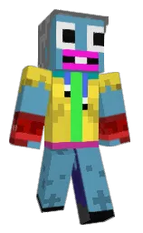 hippie blue and gray Minecraft skin — Classic model
