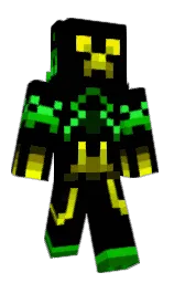 black and green Minecraft skin — Classic model