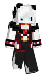 mine shaft and white Minecraft skin — Slim model — first worn by HelixGames_SW