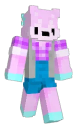blue chalk and mauve Minecraft skin — Slim model — first worn by RoadRageThe2nd