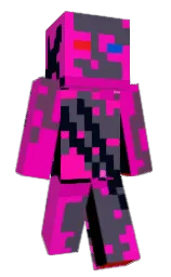 shocking pink and cosmic Minecraft skin — Classic model — first worn by vetrofnbrx