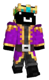 black and electric violet Minecraft skin — Classic model