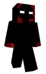 black and dark burgundy Minecraft skin — Classic model