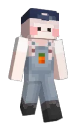 beauty bush and gull gray Minecraft skin — Slim model — first worn by BUM_JA