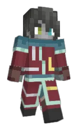 solid pink and smalt blue Minecraft skin — Slim model — first worn by Taskmaestro