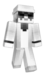 white and mercury Minecraft skin — Classic model — first worn by SmxAdam