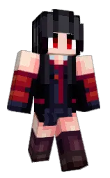 ebony and black Minecraft skin — Classic model — first worn by ifear