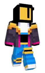 black and dodger blue Minecraft skin — Classic model