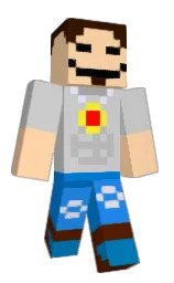 navajo white and silver Minecraft skin — Classic model