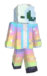 Lufory's Minecraft skin wearing the Aurora cape