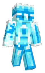 baby blue and white Minecraft skin — Classic model — first worn by qhyr