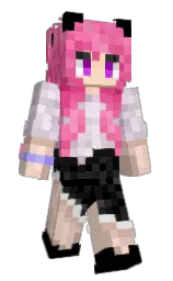 black and almond Minecraft skin — Slim model