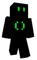 black and green Minecraft skin — Classic model