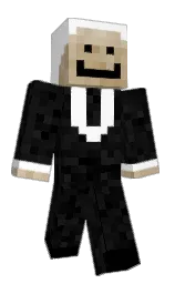 white and black Minecraft skin — Classic model