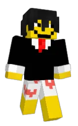 black and school bus yellow Minecraft skin — Classic model — first worn by Sub_Zero_Killer