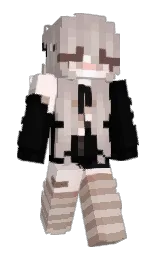 silk and black Minecraft skin — Slim model