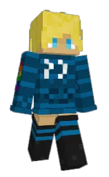 teal blue and cod gray Minecraft skin — Slim model — first worn by LinkoTendo
