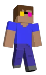 blue ribbon and teak Minecraft skin — Classic model — first worn by willysman30