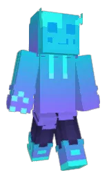 cyan / aqua and java Minecraft skin — Classic model — first worn by BarleyFrostBite